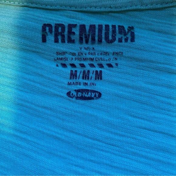 OLD NAVY Turquoise 100% Cotton V-Neck Short Sleeve Tee Soft Girl E-Girl Size M - Picture 5 of 8